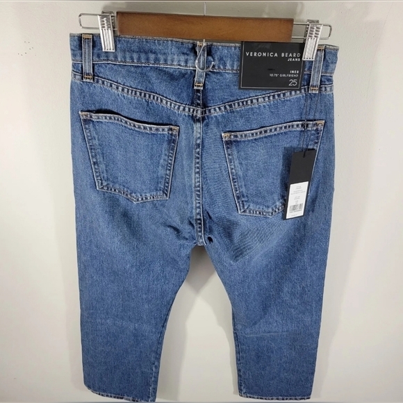 𝅺veronica Beard High Rise Ines Girlfriend Lace Up Jeans Size 25 NWT - Picture 7 of 15